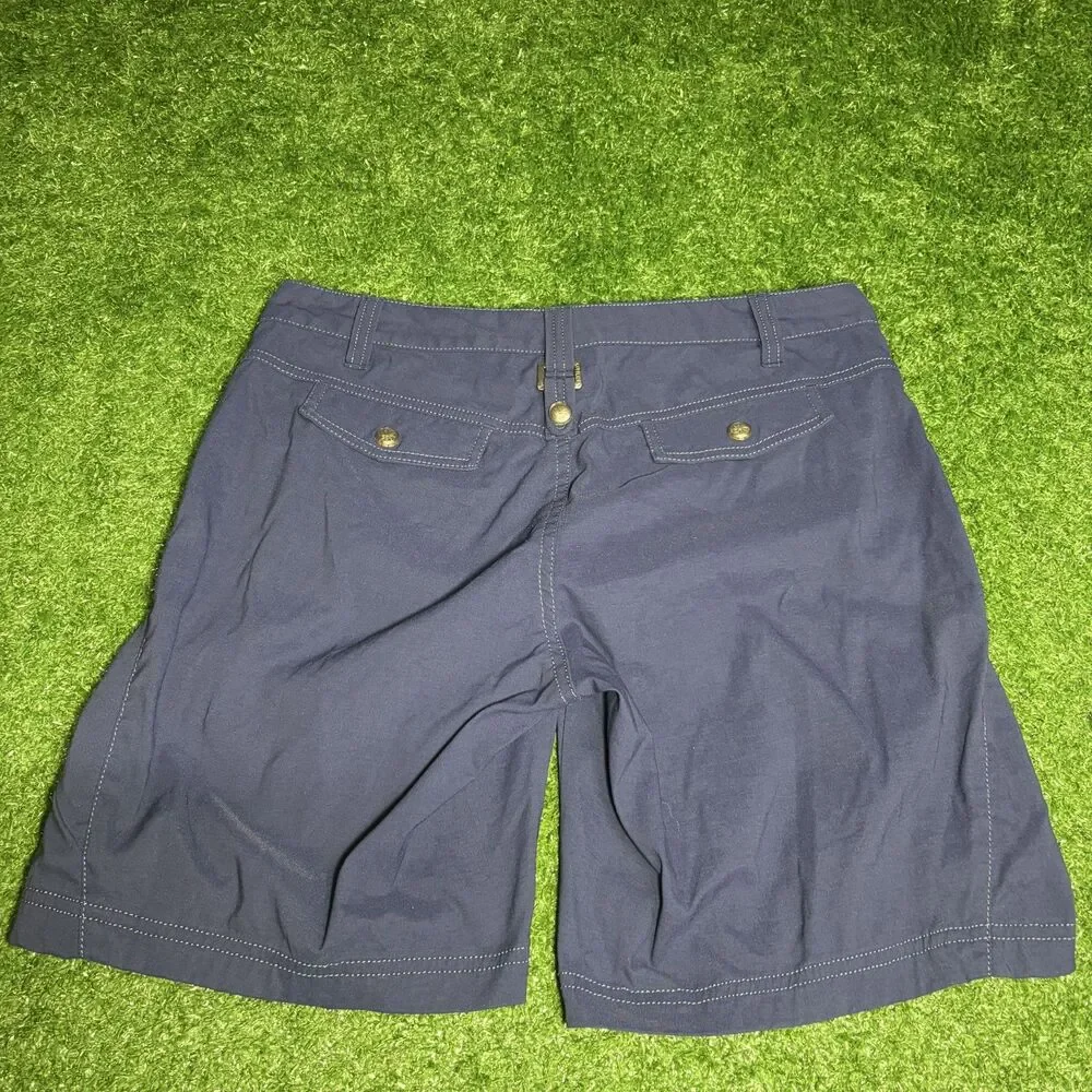 Athleta Dipper Bermuda Hiking Shorts Women’s  Size 8 Blue Outdoor Stretch